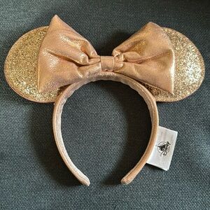 DISNEY PARKS ROSE GOLD MINNIE MOUSE EAR HEADBAND